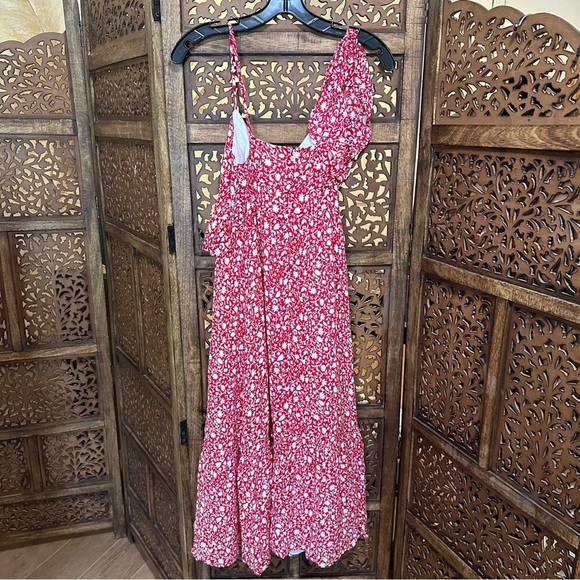 Club Monaco Red‎ White Ruffle Sleeve Dress 00 - Picture 5 of 5